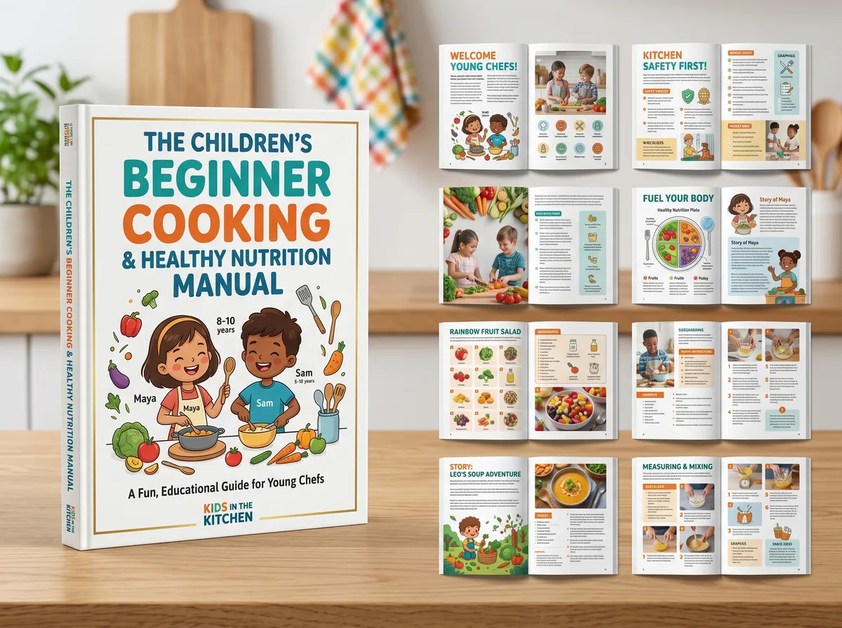The Children's Beginner Cooking and 202605162348 — Book Cover Design by DesignDile